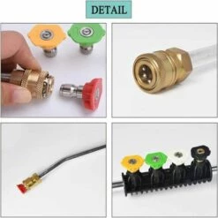 LLOVE Pistolet De Pulvérisation Réglable Avec 5 Buses De Pulvérisation Et Adaptateur De Filetage Mâle Pour Machine à Laver Haute Pression Compatible Avec Karcher K Series K2 K3 K4 K5 K6 K7 10 LLOVE Pistolet De Pulvérisation Réglable Avec 5 Buses De Pulvérisation Et Adaptateur De Filetage Mâle Pour Machine à Laver Haute Pression Compatible Avec Karcher K Series K2 K3 K4 K5 K6 K7 -Nettoyeur Haute Pression Soldes 67631286 4
