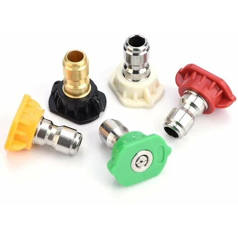 FLYME Embouts De Buse De Pulvérisation Pour Laveuse à Pression, Connexion Rapide 1/4 Degrés, Pièces De Nettoyeur Haute Pression à Plusieurs Degrés 3 FLYME Embouts De Buse De Pulvérisation Pour Laveuse à Pression, Connexion Rapide 1/4 Degrés, Pièces De Nettoyeur Haute Pression à Plusieurs Degrés