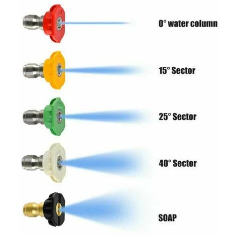 FLYME Embouts De Buse De Pulvérisation Pour Laveuse à Pression, Connexion Rapide 1/4 Degrés, Pièces De Nettoyeur Haute Pression à Plusieurs Degrés 5 FLYME Embouts De Buse De Pulvérisation Pour Laveuse à Pression, Connexion Rapide 1/4 Degrés, Pièces De Nettoyeur Haute Pression à Plusieurs Degrés – Image 3