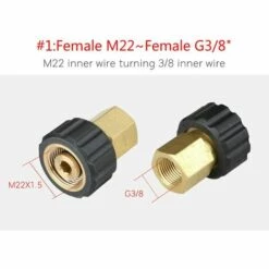 FLYME Raccords De Nettoyeur Haute Pression, Raccords Rapides De Tuyau, Adaptateurs, Diamètre Du Raccord 14 Mm M22 ~ Femelle G3/8 -Nettoyeur Haute Pression Soldes 67635817 2
