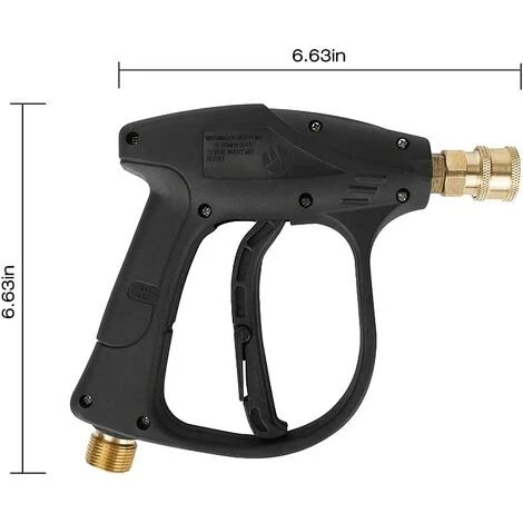 FLYME Pistolet De Nettoyeur Haute Pression Avec 5 Buses D'eau, Pistolet De Pulvérisation Court De Puissance 4350PSI 4 FLYME Pistolet De Nettoyeur Haute Pression Avec 5 Buses D'eau, Pistolet De Pulvérisation Court De Puissance 4350PSI – Image 2