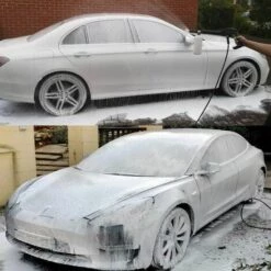 MONLY 【Compatible 2 Types De Nettoyeurs Pression】 - Le Cannon à Mousse De Neige Est Avec Une Connecteur Rapide De 1/4", Peut être Utilisé Pour Les Accessoires De Nettoyeur Haute Pression à Connecteur Rapide 1/4". La Lance De Mousse à Neige Avec Connecteur 1/4" -Nettoyeur Haute Pression Soldes 67668139 2