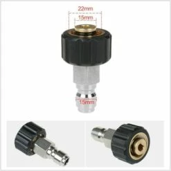 ENLENK Connecteur De Nettoyeur Haute Pression Filetage M22 à Raccord Rapide En Laiton Pour Raccorder Le Tuyau à L'intérieur -Nettoyeur Haute Pression Soldes 67678784 3