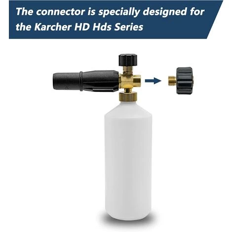 ENLENK Connecteur En Laiton 1/4 + Connecteur Femelle Pour Pistolet à Mousse En Cuivre, L'adaptateur Pour Pistolet à Mousse Convient Au Nettoyeur Haute Pression Karcher Série HD 5 ENLENK Connecteur En Laiton 1/4 + Connecteur Femelle Pour Pistolet à Mousse En Cuivre, L'adaptateur Pour Pistolet à Mousse Convient Au Nettoyeur Haute Pression Karcher Série HD – Image 3