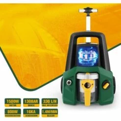 GIZCAM Nettoyeur Haute Pression, Nettoyeur Haute Pression 1500 W, Buse 4 En 1, 130 Bars, Fonction Aspiration Et Bulle -Nettoyeur Haute Pression Soldes 67697357 3