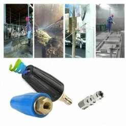 OCXIN Buse Rotative Pour Pistolet A Eau Haute Pression, Noyau En Ceramique, Buse Lotus De Nettoyage Haute Pression En Cuivre Pur, Noir 4000psi -Nettoyeur Haute Pression Soldes 67706964 4