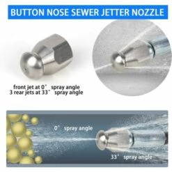 FLYME Kit De Nettoyage De Tuyau De Vidange De Nettoyeur Haute Pression Avec Buse à Jet Et Buse à Jet Rotatif Pour Karcher K2 K3 K4 K5 K6 K7 Et Nettoyeur Haute Pression Lavor -Nettoyeur Haute Pression Soldes 67805382 4