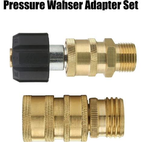 FLYME Nettoyeur Haute Pression Accessoires, Connecteur Rapide De Tuyau à Haute Pression Kit, Connecte Canon Lance Et Tuyau, M22 3/8" Connexion Rapide 3/4" Déconnexion Rapide, 8pcs 7 FLYME Nettoyeur Haute Pression Accessoires, Connecteur Rapide De Tuyau à Haute Pression Kit, Connecte Canon Lance Et Tuyau, M22 3/8" Connexion Rapide 3/4" Déconnexion Rapide, 8pcs – Image 5