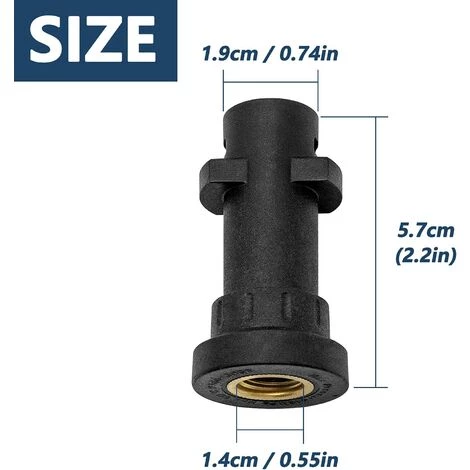 LLOVE Connecteur De Pistolet à Mousse En Plastique, Adaptateur De Pistolet à Mousse Pour Lave-auto Série K K2 K3 K4 K5 K6 K7 4 LLOVE Connecteur De Pistolet à Mousse En Plastique, Adaptateur De Pistolet à Mousse Pour Lave-auto Série K K2 K3 K4 K5 K6 K7 – Image 2