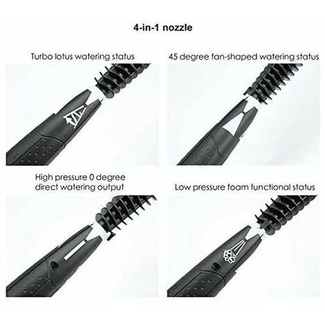 ENLENK Kit D'accessoires De Nettoyage 4 En 1 Haute Pression Pour Nettoyeur De Voiture Turbo Et Nettoyeur De Saleté Avec Buse De Pulvérisation Rotative Réglable Pour Karcher K2 K3 K4 K5 K6 K7 3 ENLENK Kit D'accessoires De Nettoyage 4 En 1 Haute Pression Pour Nettoyeur De Voiture Turbo Et Nettoyeur De Saleté Avec Buse De Pulvérisation Rotative Réglable Pour Karcher K2 K3 K4 K5 K6 K7