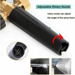 Pistolet à Mousse Pour Nettoyeur Haute Pression, Pièces En Laiton, Concentration Réglable, Plage De Pulvérisation Réglable 1L HANBING -Nettoyeur Haute Pression Soldes 68326669 3