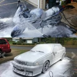 Pistolet à Mousse Pour Nettoyeur Haute Pression, Pièces En Laiton, Concentration Réglable, Plage De Pulvérisation Réglable 1L HANBING -Nettoyeur Haute Pression Soldes 68326669 5