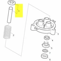 PISTON D14 L71.5 AVEC SUPPORT POUR NETTOYEUR HAUTE-PRESSION KARCHER - 45531530