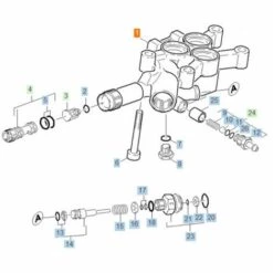 CULASSE REP1 POUR NETTOYEUR HAUTE-PRESSION KARCHER - 55502660
