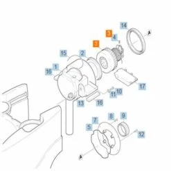 MOTEUR TURBINE D ASPIRATION 230V REP 3 POUR PETIT ELECTROMENAGER KARCHER - 64901370
